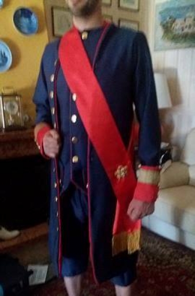 Abito costume storico divisa militare Ferdinando IV di Borbone
