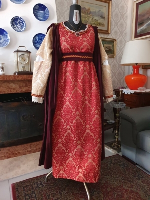 Abito Costume Storico Medievale femminile Art QF 042